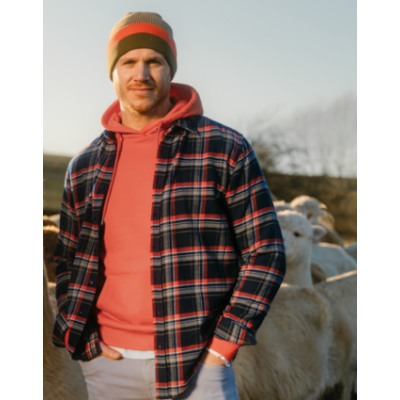 Chemise ou sur chemise en flanelle de coton bio  PRIX NORMAL 99 € SOLDÉE